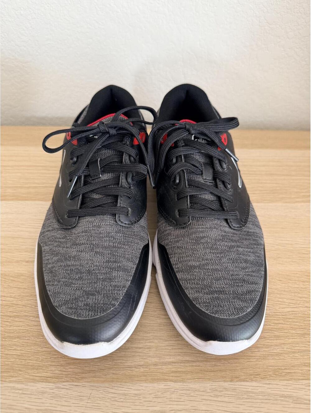 Callaway Men’s Golf Shoes Size 8 Black Gray Red Spikeless Athletic Golf Sneakers